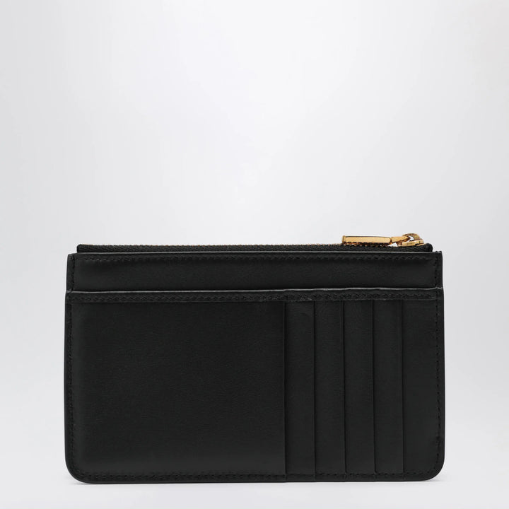 Dolce&amp;Gabbana - Black leather zip card holder with DG logo Brand Apparel &amp; Accessories TU