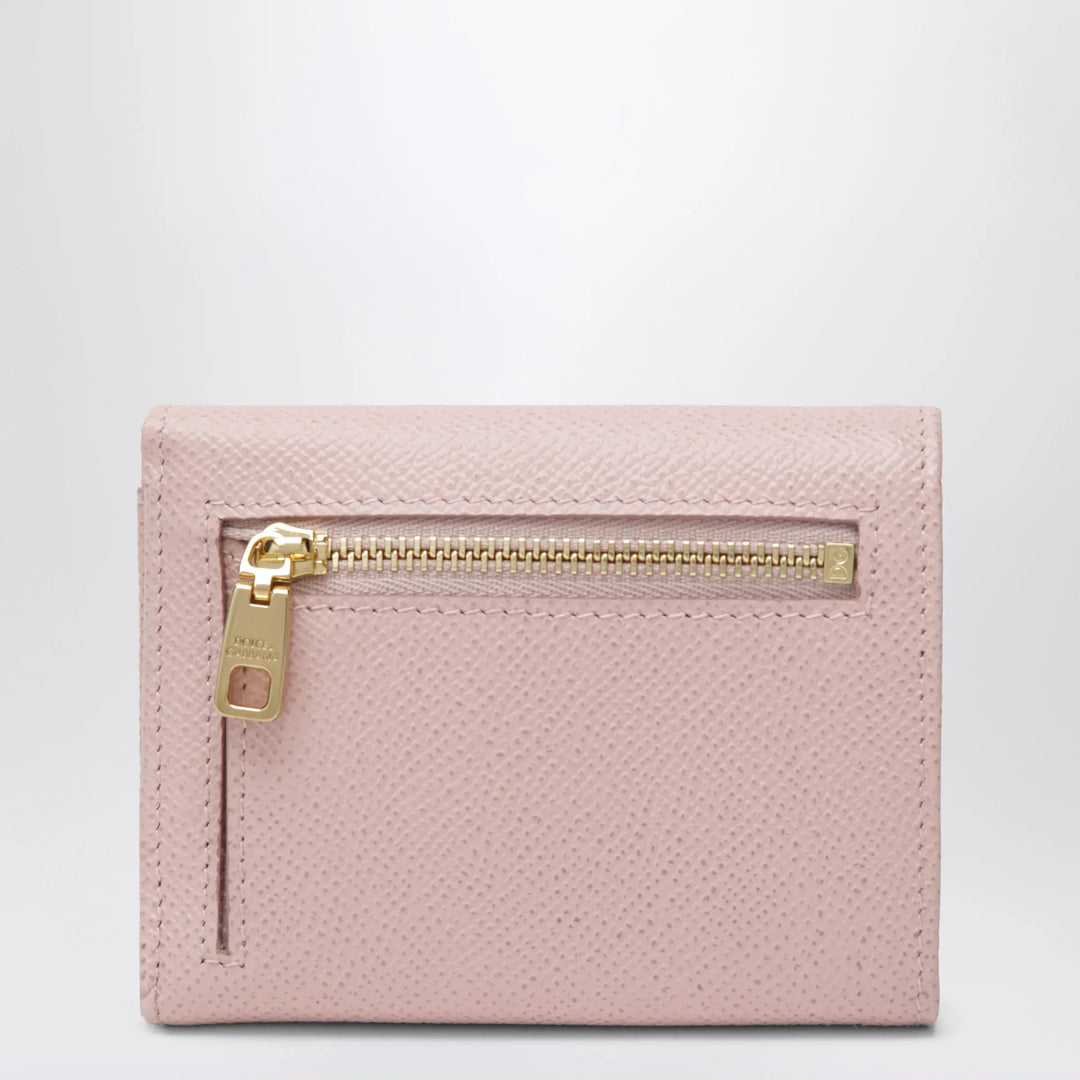 Dolce&amp;Gabbana - Blush pink Dauphine leather French flap wallet Brand Apparel &amp; Accessories TU