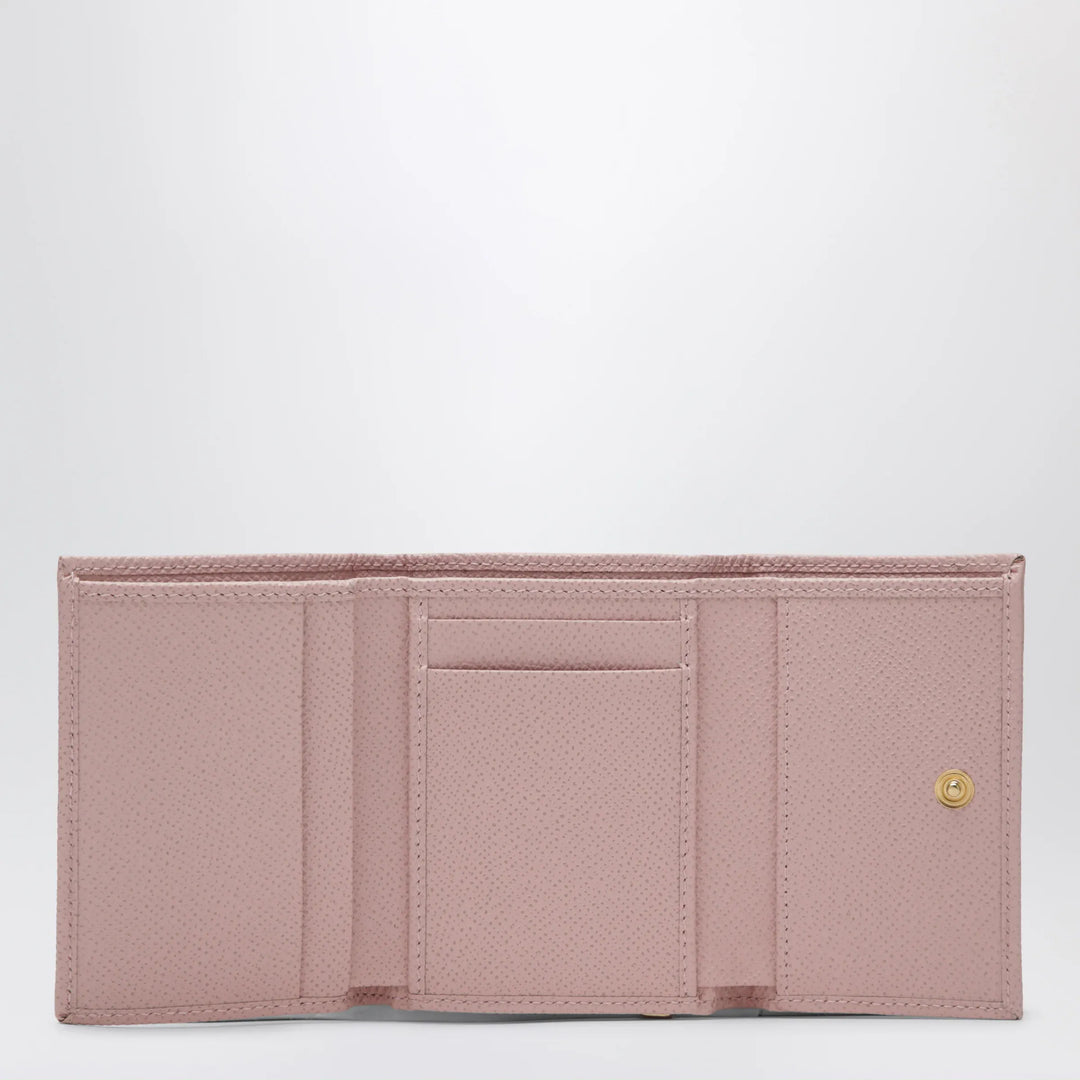 Dolce&amp;Gabbana - Blush pink Dauphine leather French flap wallet Brand Apparel &amp; Accessories TU