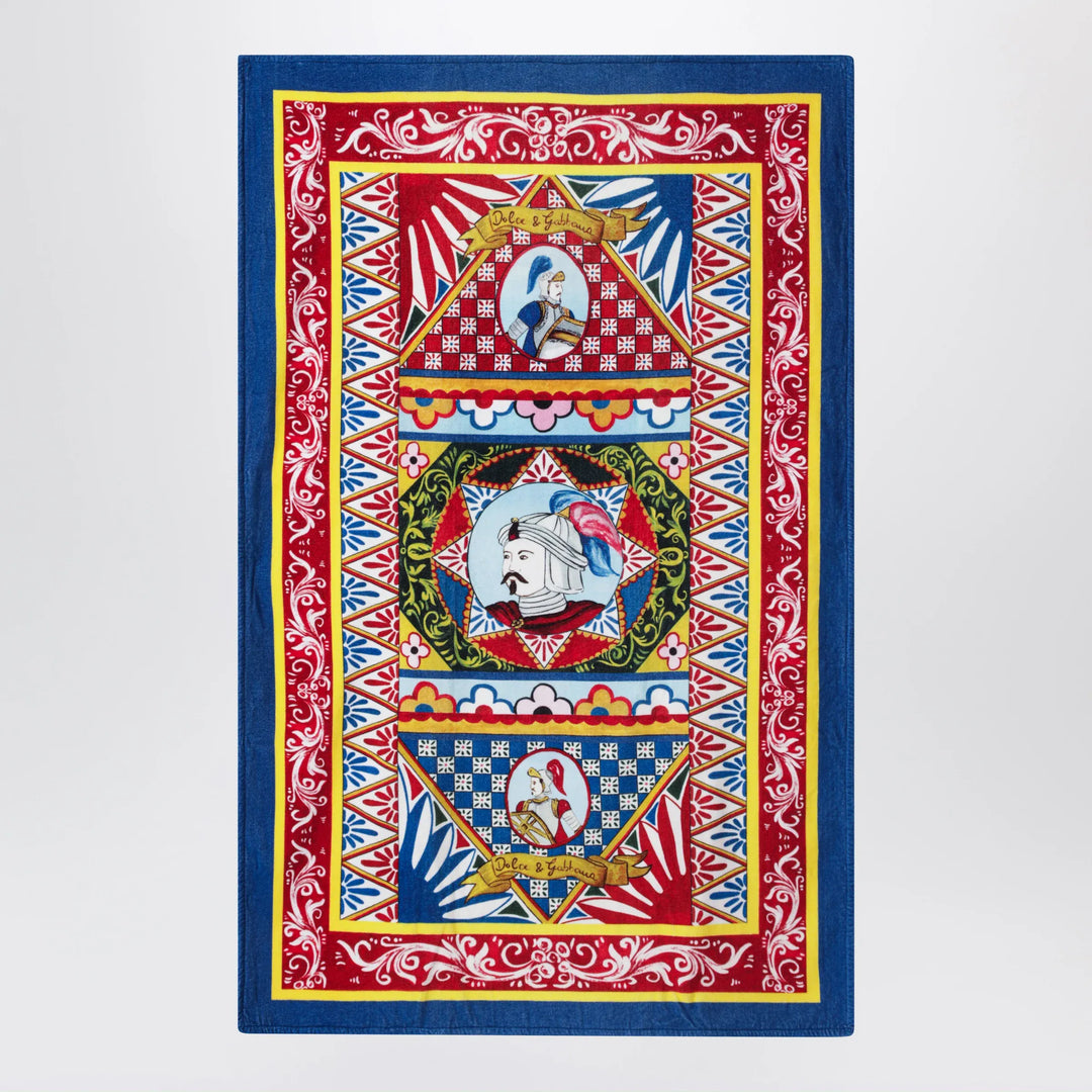 Dolce&Gabbana - Carretto beach towel in cotton Brand Apparel & Accessories TU
