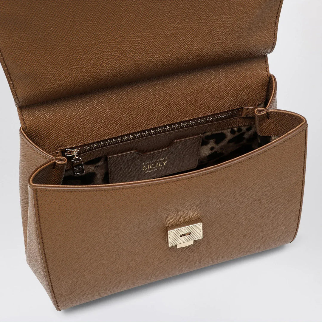 Dolce&amp;Gabbana - Large caramel Sicily Hand Bag Brand Apparel &amp; Accessories TU