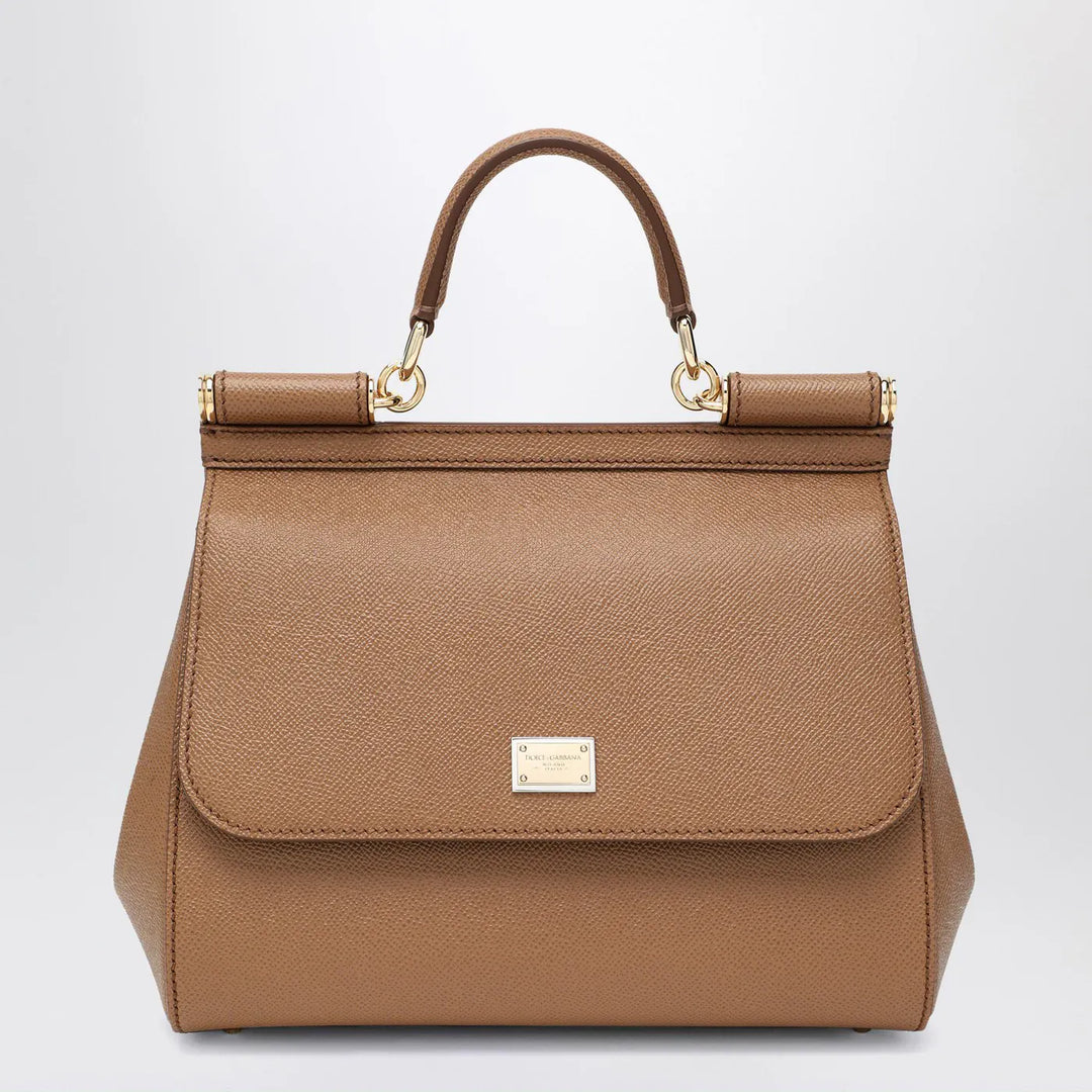 Dolce&amp;Gabbana - Large caramel Sicily Hand Bag Brand Apparel &amp; Accessories TU