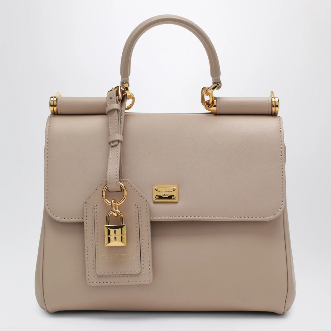 Dolce&amp;Gabbana - My Sicily small nude-colored plongé leather bag Brand Apparel &amp; Accessories TU