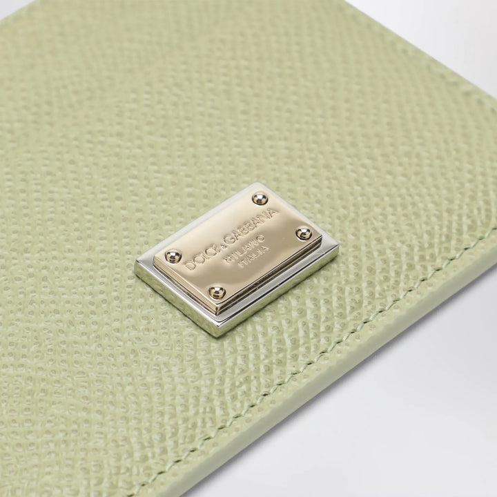 Dolce&amp;Gabbana - Sage green Dauphine leather card holder Brand Apparel &amp; Accessories TU