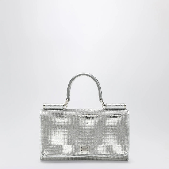 Dolce&amp;Gabbana - Satin phone bag with rhinestones in Crystal/Pearl Brand Apparel &amp; Accessories TU
