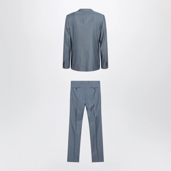 Dolce&amp;Gabbana - Single-breasted Sicilia light suit in wool and silk, blue Brand Apparel &amp; Accessories 50 IT