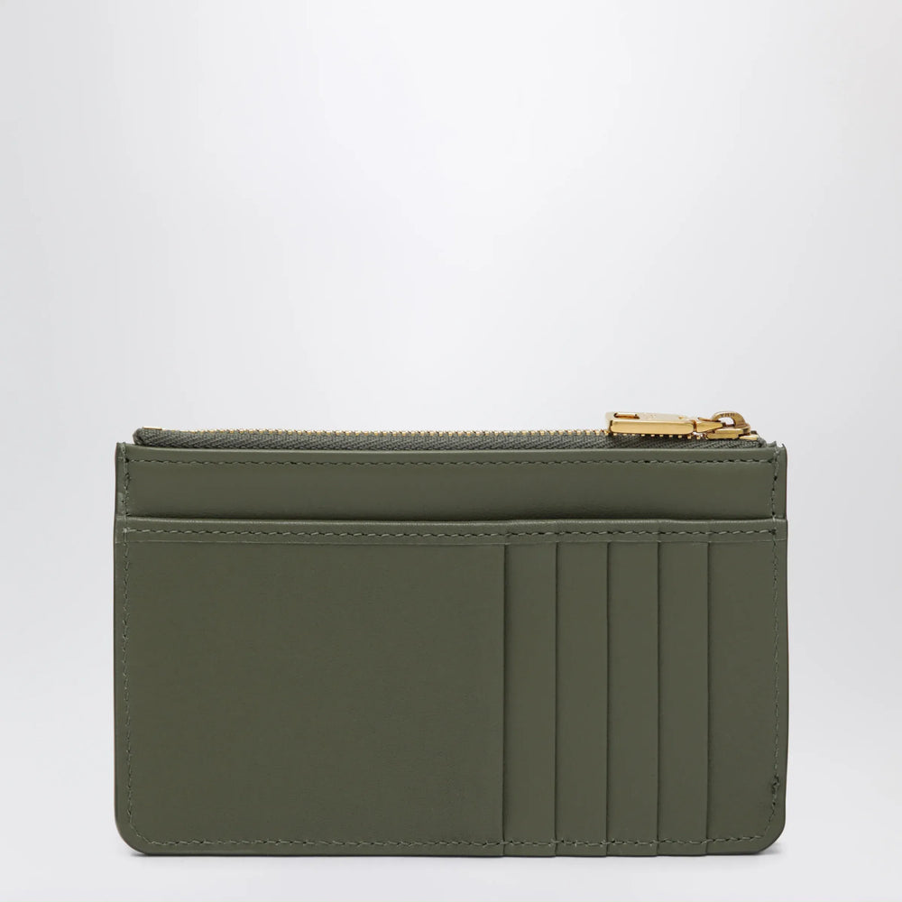 Dolce&Gabbana - Zip card holder in plongé calfskin, military green Brand Apparel & Accessories TU