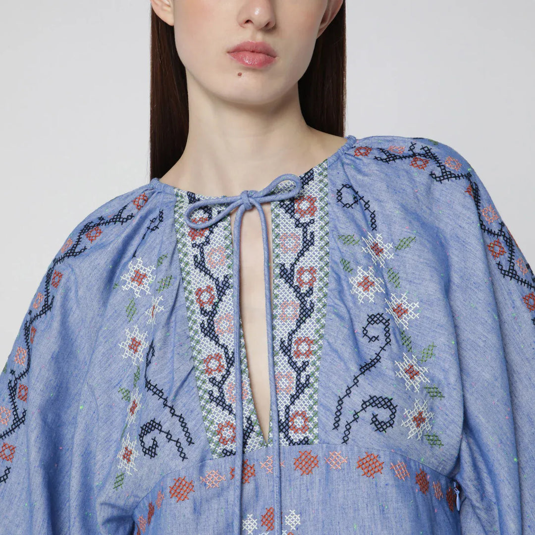 FARM Rio - Light blue Blue Garden Tapestry midi dress Brand Apparel &amp; Accessories XS