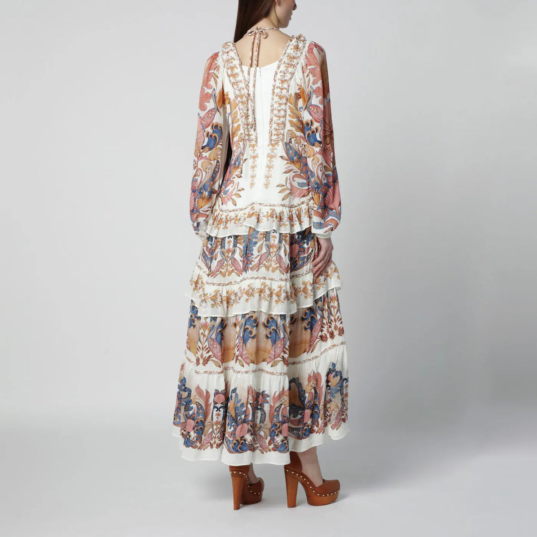 FARM Rio - White Sea Garden dress with tiered ruffles Brand Apparel &amp; Accessories