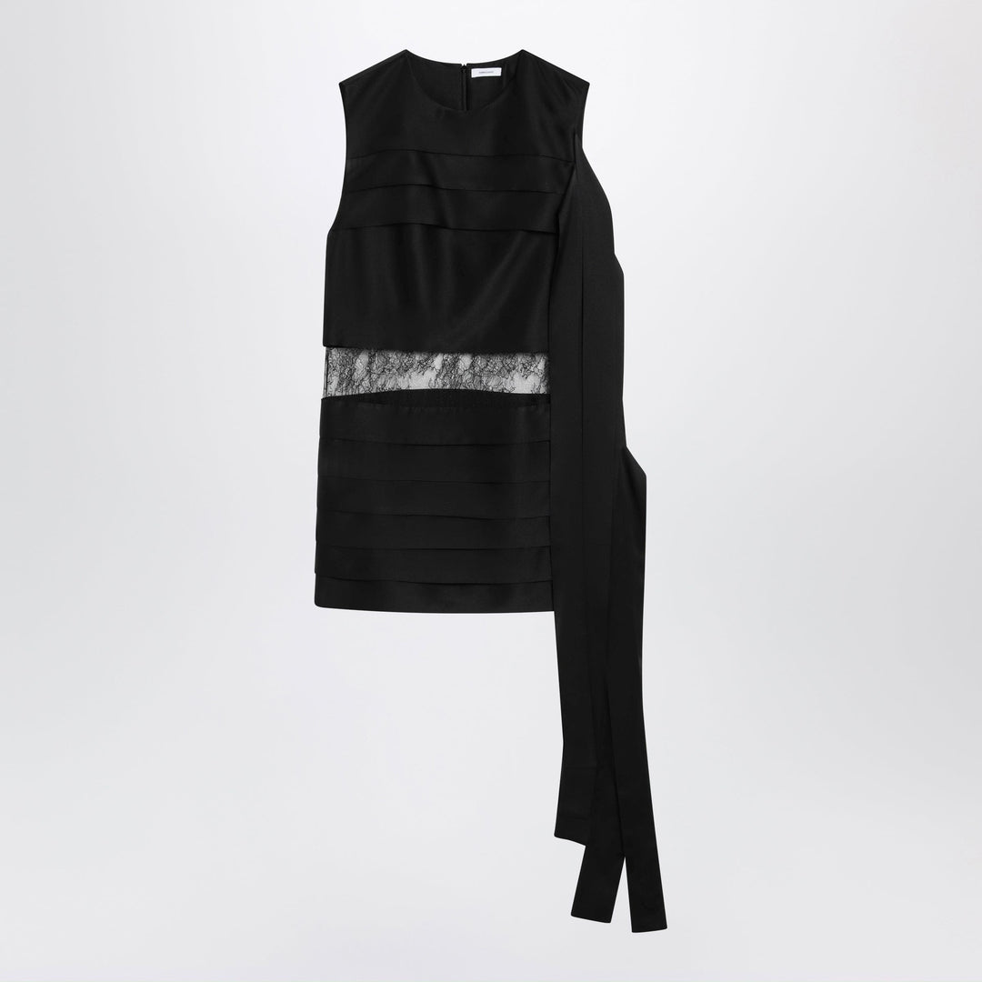 Apparel & Accessories Ferragamo - Black mini dress with lace Brand