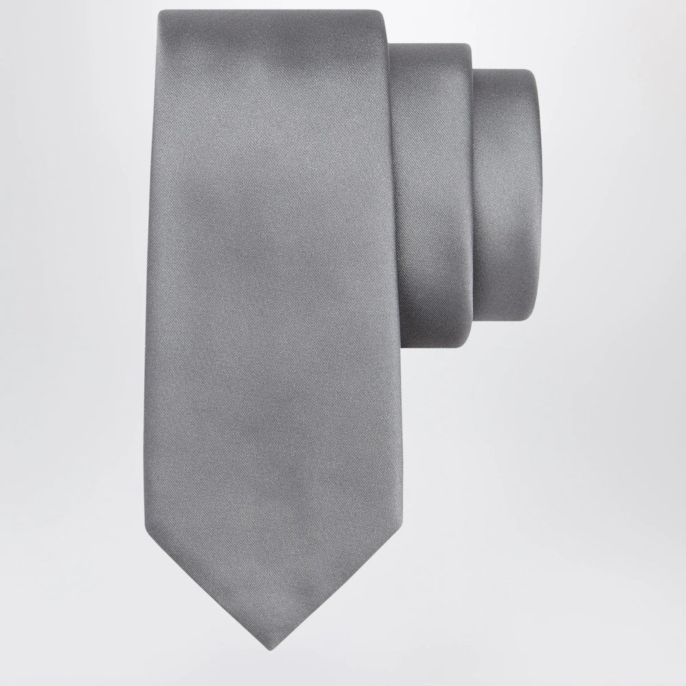 Ferragamo - Grey Silk Tie Brand Apparel & Accessories U
