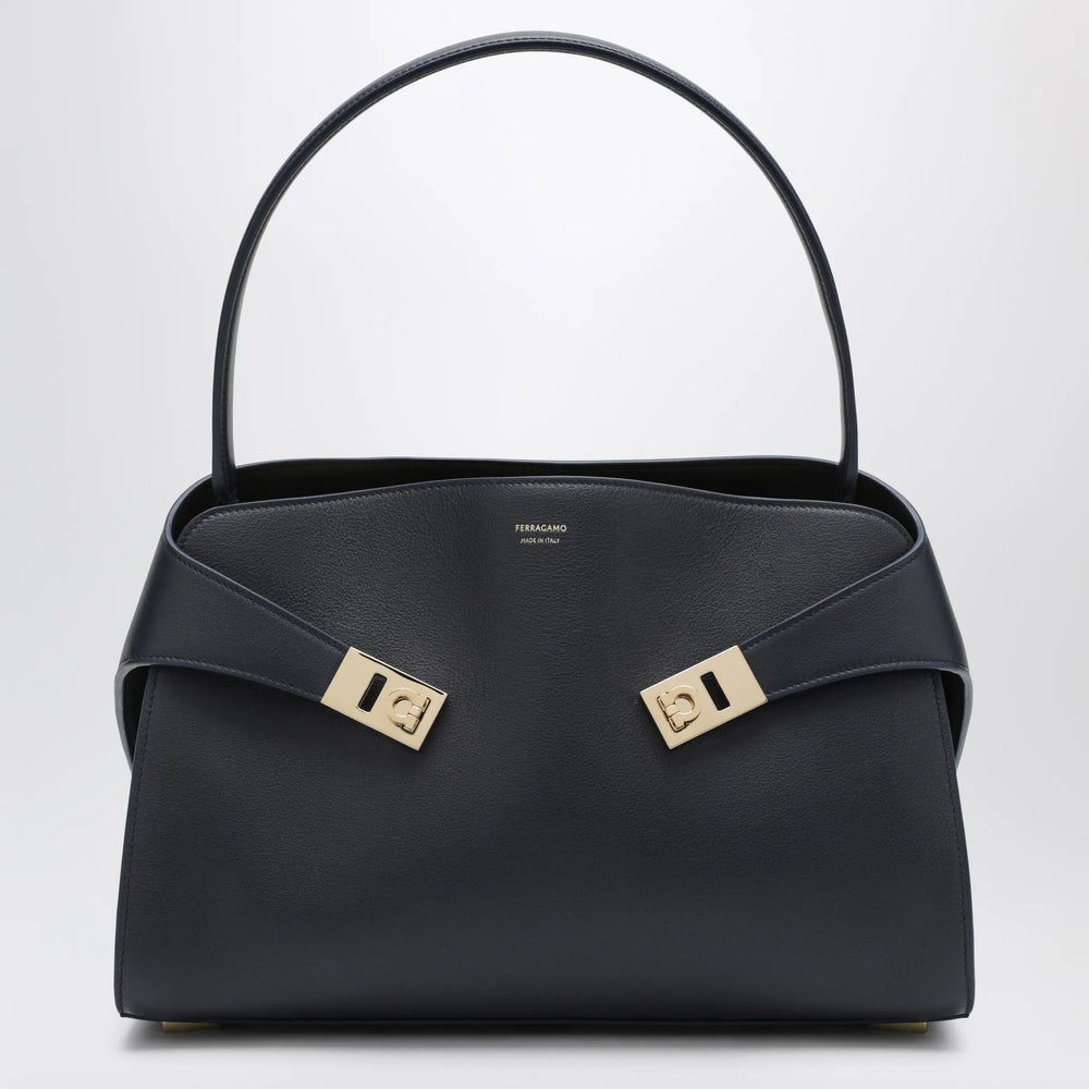 Ferragamo - Navy blue Hug Soft M handbag in leather Brand Apparel & Accessories TU