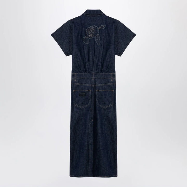 GANNI - Blue midi dress in organic denim Brand Apparel &amp; Accessories 34  FR