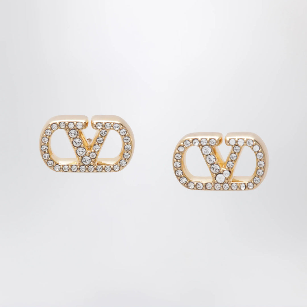 Valentino Garavani - Gold-tone VLogo Signature earrings with Swarovski crystals Brand Apparel &amp; Accessories > Jewelry