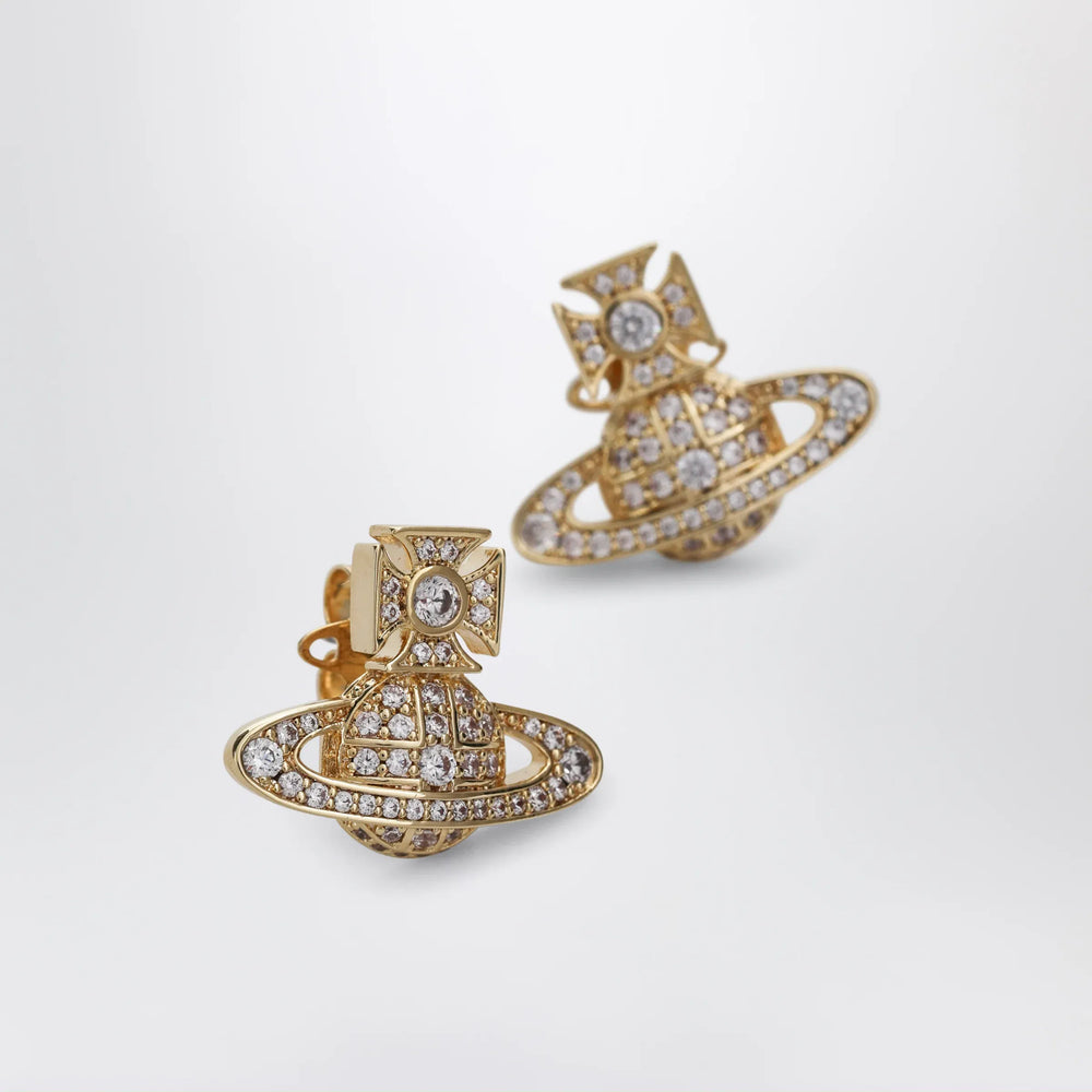 Vivienne Westwood - Orb earrings in gold-tone metal with crystals Brand Apparel & Accessories > Jewelry U