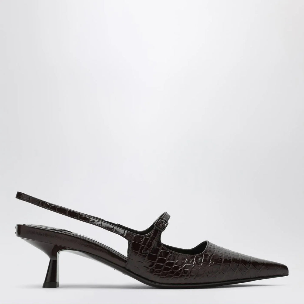 Jimmy Choo - Didi 45 brown crocodile effect neckline Brand Apparel & Accessories 41 IT