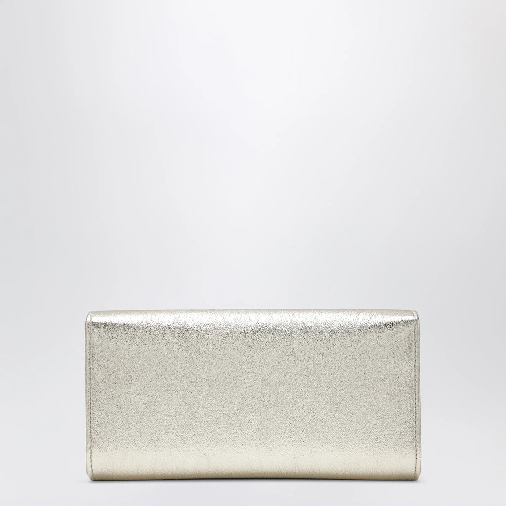 Jimmy Choo - Emmie Brilliance fabric clutch in platinum ice Brand Apparel & Accessories U
