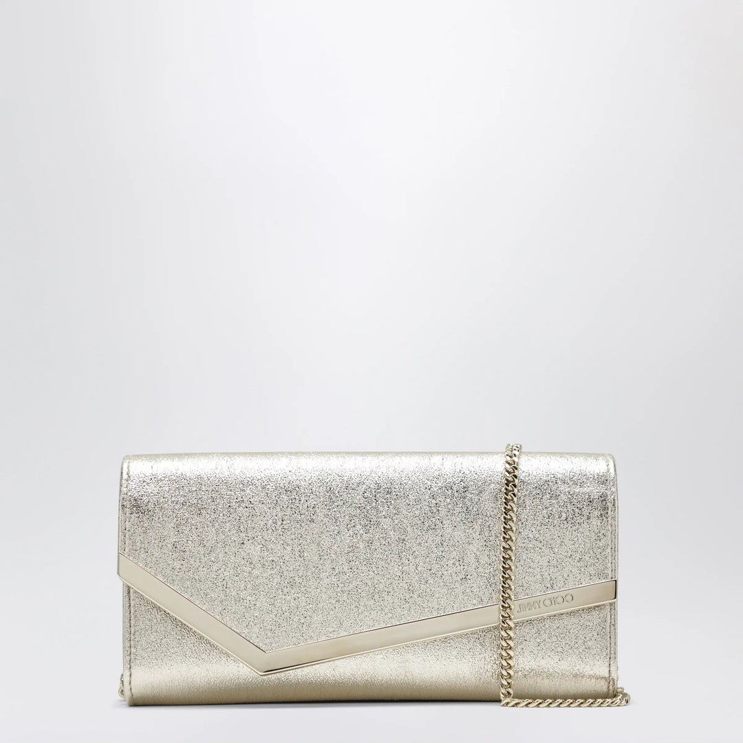 Jimmy Choo - Emmie Brilliance fabric clutch in platinum ice Brand Apparel &amp; Accessories U