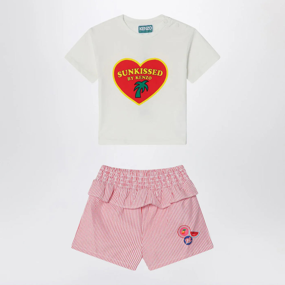 KENZO - White/red two-piece suit in cotton Brand Apparel & Accessories 4A