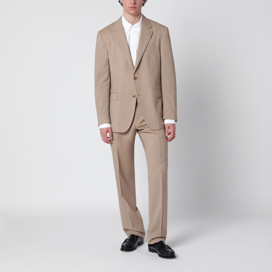 Apparel & Accessories Lardini - Beige single-breasted linen suit Brand