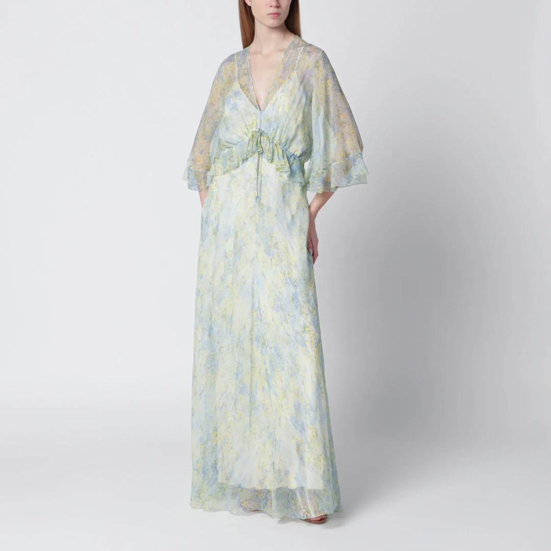 Apparel &amp; Accessories 42  IT Long dress with floral pattern Brand