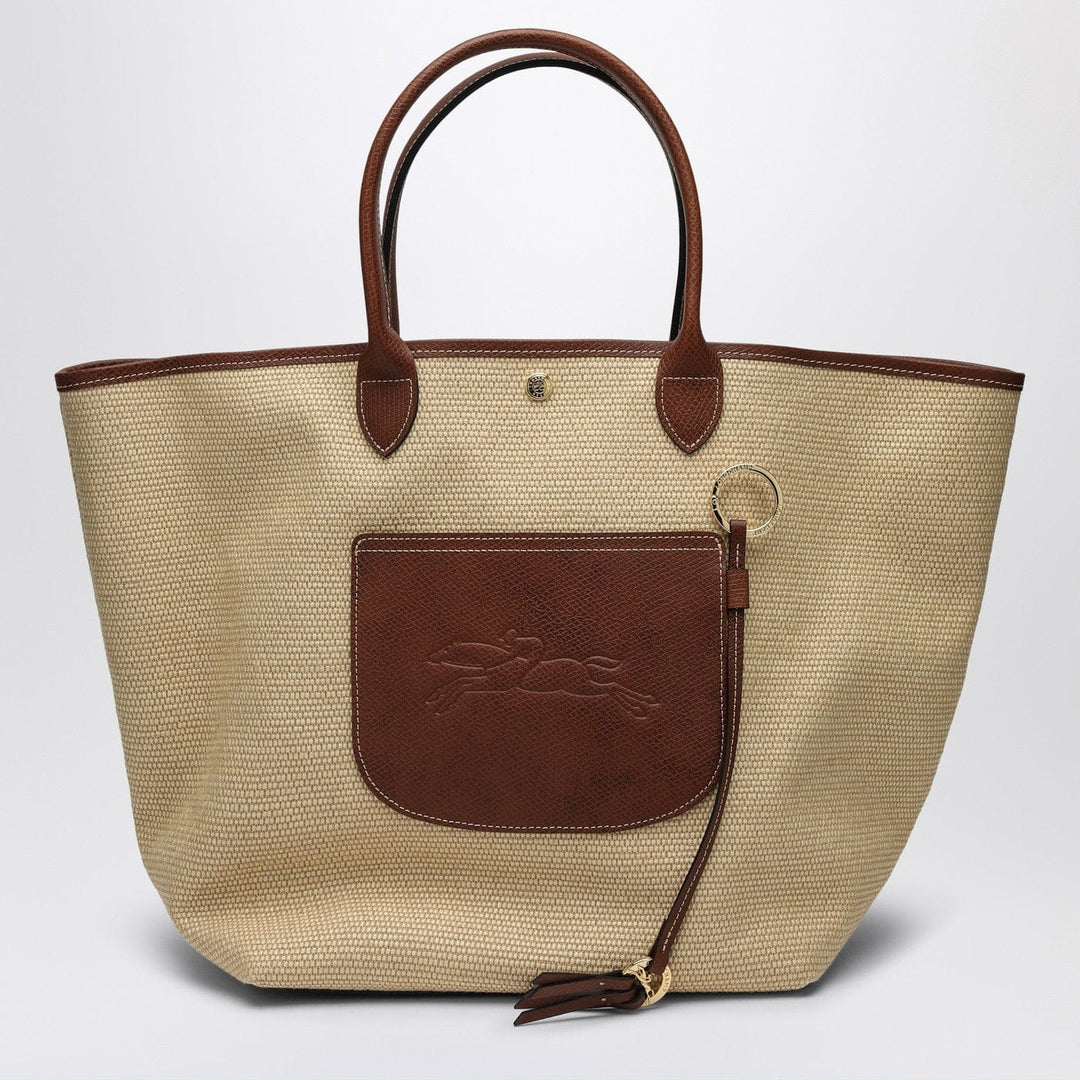 Apparel &amp; Accessories TU Longchamp - Basket bag L Le Pliage artichoke brown Brand
