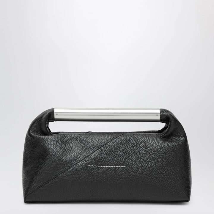 MM6 Maison Margiela - Japanese Jewel Handle handbag in grained calf leather, black Brand Apparel &amp; Accessories TU