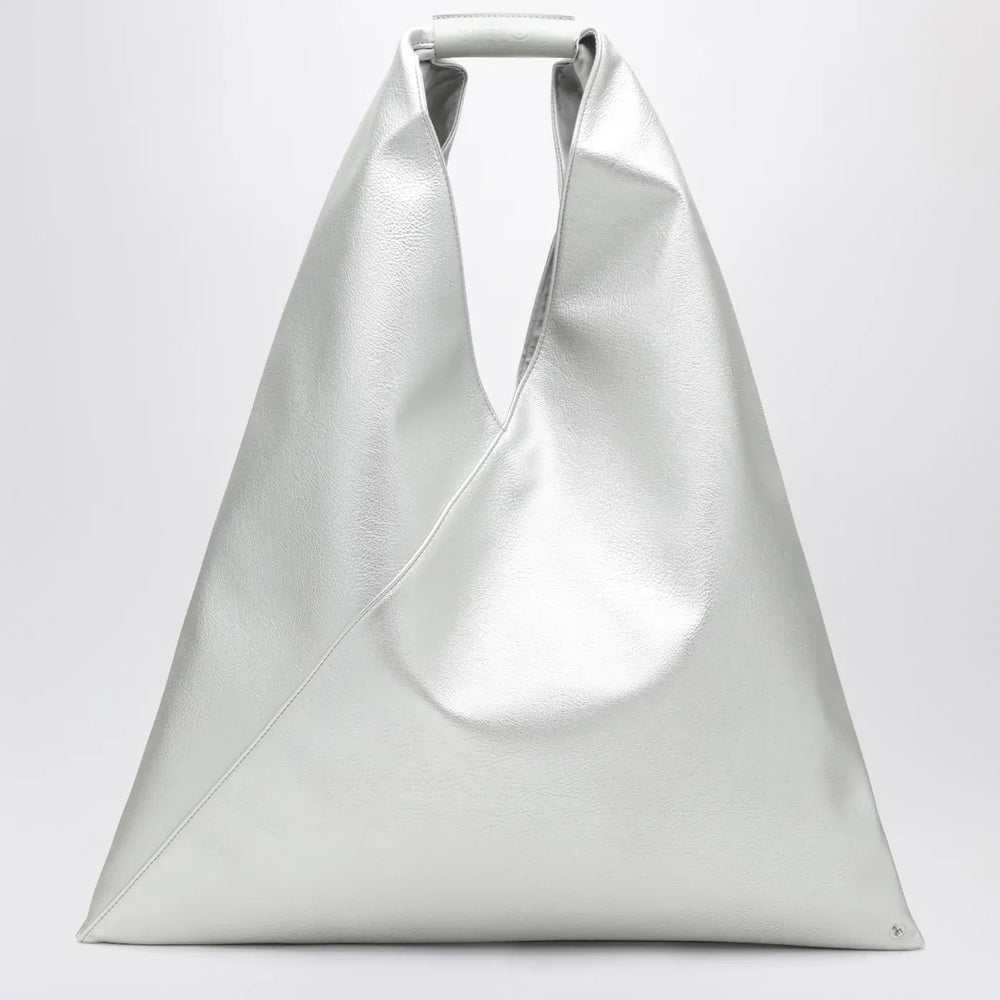 MM6 Maison Margiela - Medium Japanese bag in silver eco-leather Brand Apparel & Accessories TU