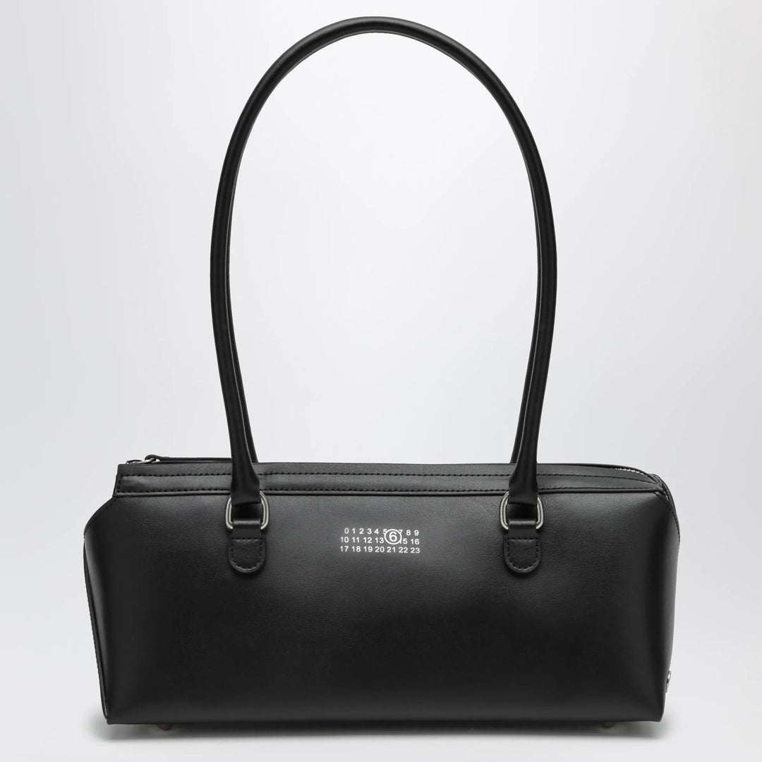 MM6 Maison Margiela - Small black leather Bowling bag Brand Apparel & Accessories TU