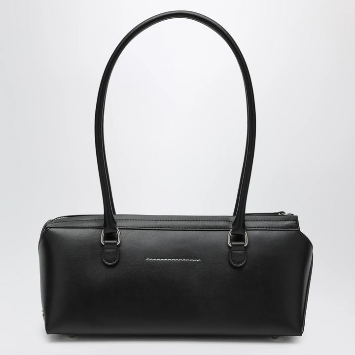 MM6 Maison Margiela - Small black leather Bowling bag Brand Apparel &amp; Accessories TU