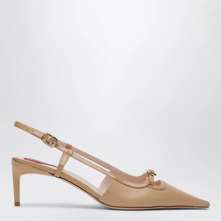 ROGER VIVIER - Desert leather décolletés Slingback Viv&