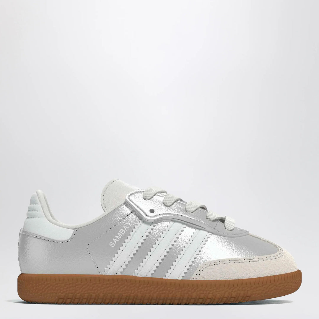 adidas Originals - Samba Silver Metallic Sneakers with Elastic Laces Brand Apparel & Accessories > Shoes 19