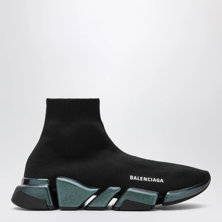 Balenciaga - Black/blue Speed 2.0 Iridescent knit sneakers Brand Apparel &amp; Accessories > Shoes 40 IT