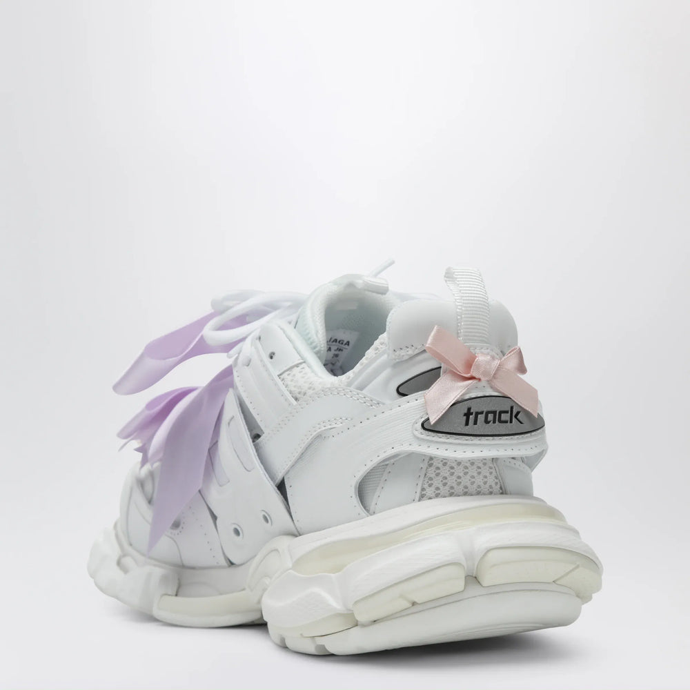 Balenciaga - Track Bow Sneakers in mixed materials, white and pink Brand Apparel & Accessories > Shoes
