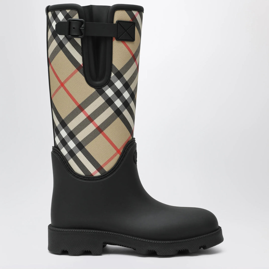 Burberry - Tall black Marsh Stamp rubber boots Brand Apparel &amp; Accessories > Shoes