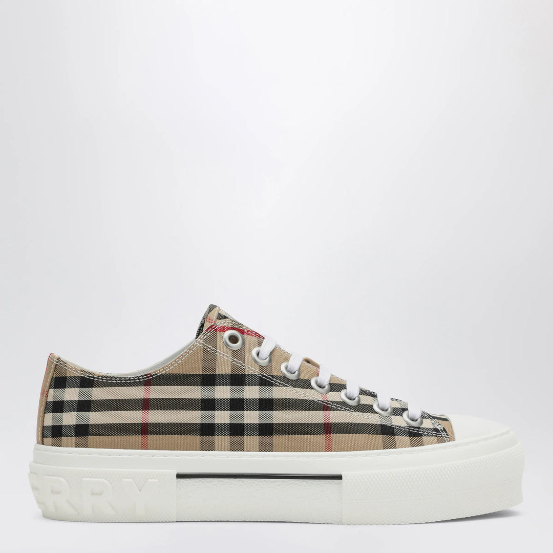 Burberry - Vintage Check Beige Sneakers Brand Apparel & Accessories > Shoes 36 IT