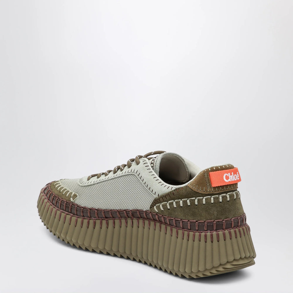 Chloé - Nama sneakers in military green Brand Apparel & Accessories > Shoes