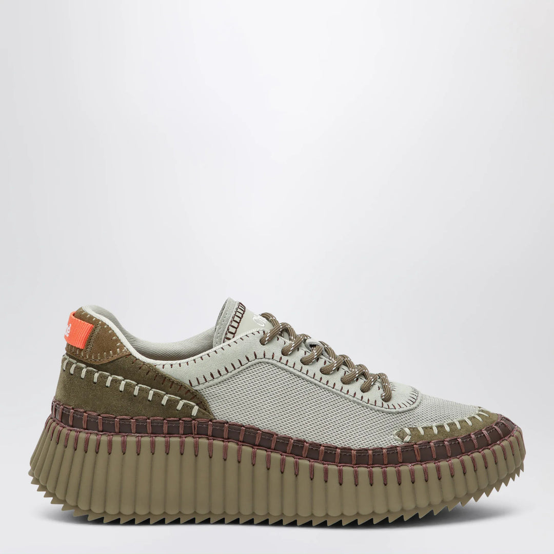 Chloé - Nama sneakers in military green Brand Apparel & Accessories > Shoes 36 IT