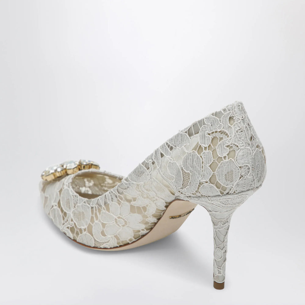 Dolce&Gabbana - Bellucci Taormina lace pumps with crystals in ice Brand Apparel & Accessories > Shoes