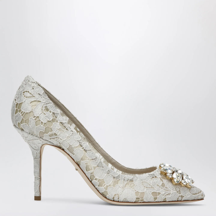 Dolce&amp;Gabbana - Bellucci Taormina lace pumps with crystals in ice Brand Apparel &amp; Accessories > Shoes 35 IT