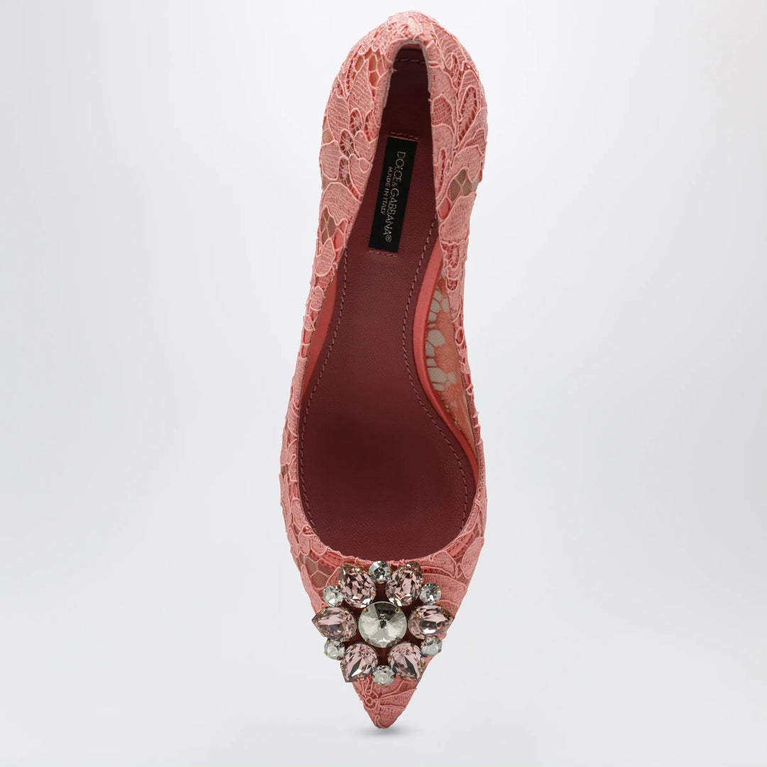 Dolce&amp;Gabbana - Bellucci Taormina lace pumps with crystals in peony Brand Apparel &amp; Accessories > Shoes