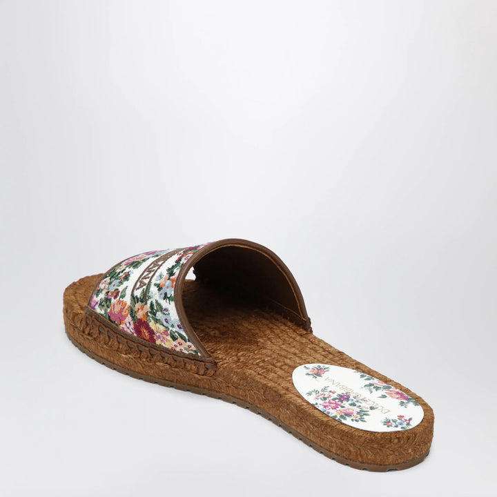 Dolce&amp;Gabbana - Fabric espadrilles with embroidered flowers, white/multicolour Brand Apparel &amp; Accessories > Shoes