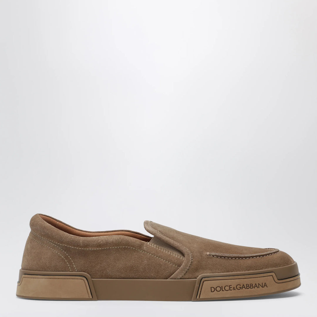 Dolce&amp;Gabbana - Portofino Yacht suede slip-on sneakers in cognac Brand Apparel &amp; Accessories > Shoes 43 IT