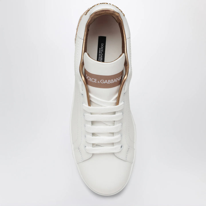 Dolce&amp;Gabbana - White/gold Portofino sneakers Brand Apparel &amp; Accessories > Shoes