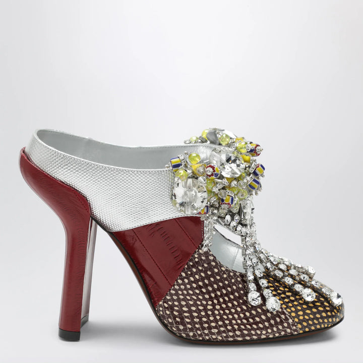 Dries Van Noten - Patchwork leather mules with decoration Brand Apparel &amp; Accessories > Shoes 37 IT