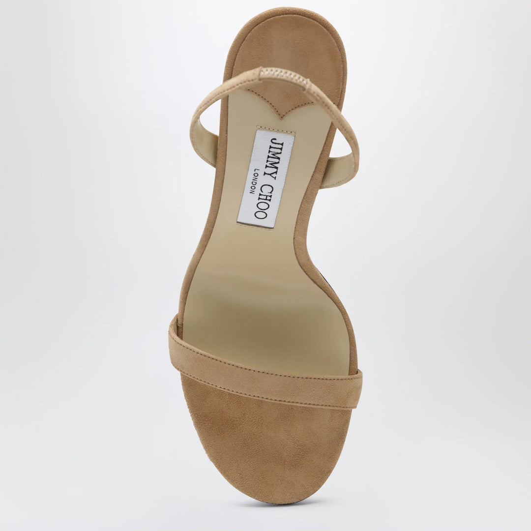Jimmy Choo - Jenn 100 beige suede sandals Brand Apparel &amp; Accessories > Shoes