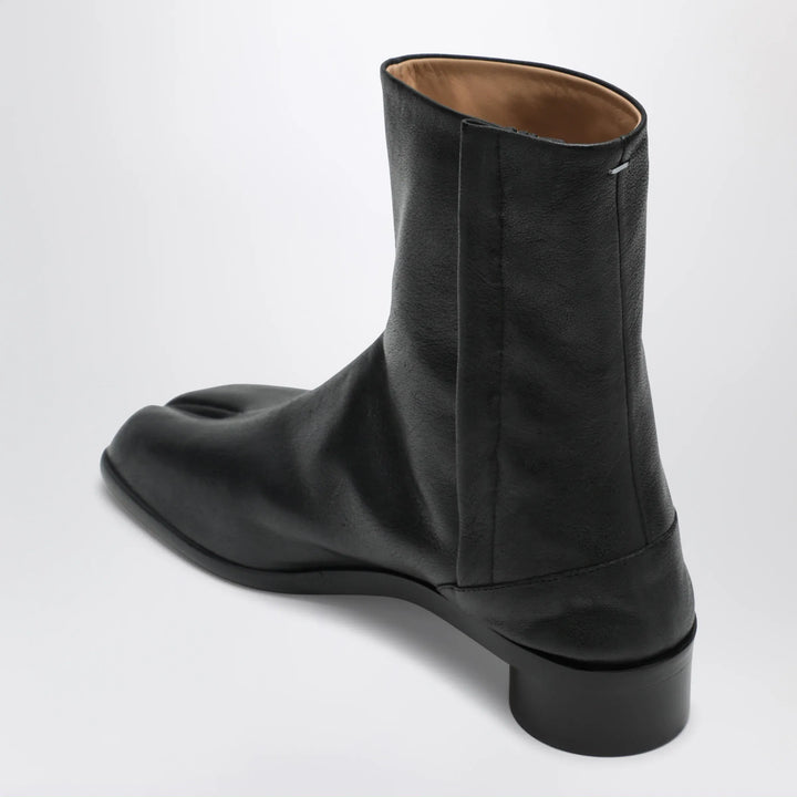 Maison Margiela - Black Leather Tabi Ankle Boots Brand Apparel &amp; Accessories > Shoes
