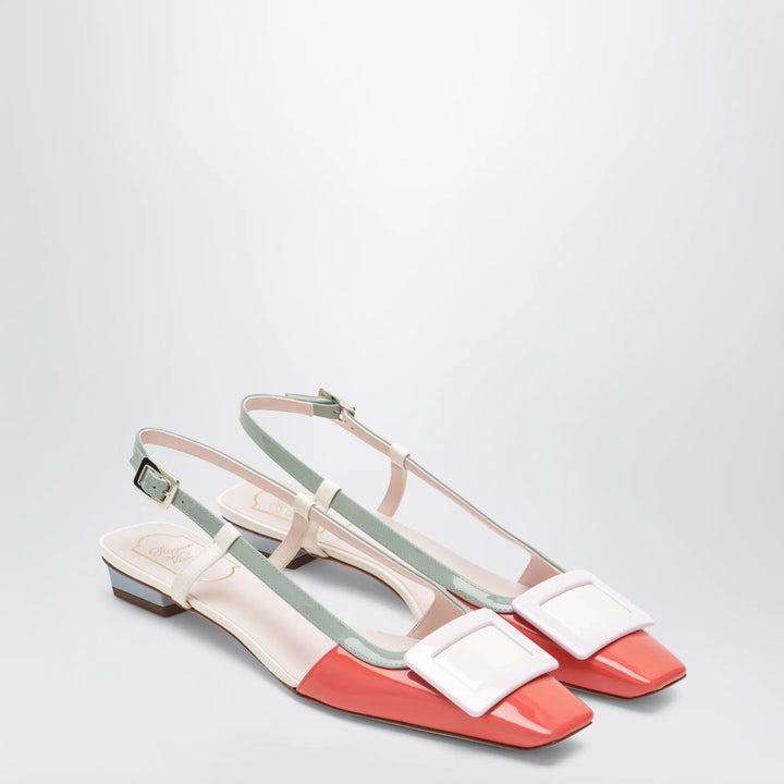 ROGER VIVIER - Multicolour Belle Vivier Slingback Ballerinas in patent leather Brand Apparel &amp; Accessories > Shoes