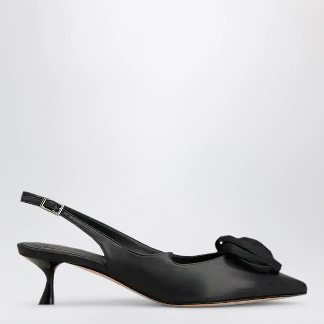 ROGER VIVIER - Rose Vivier Slingback Pumps in Black Leather Brand Apparel & Accessories > Shoes 37 IT