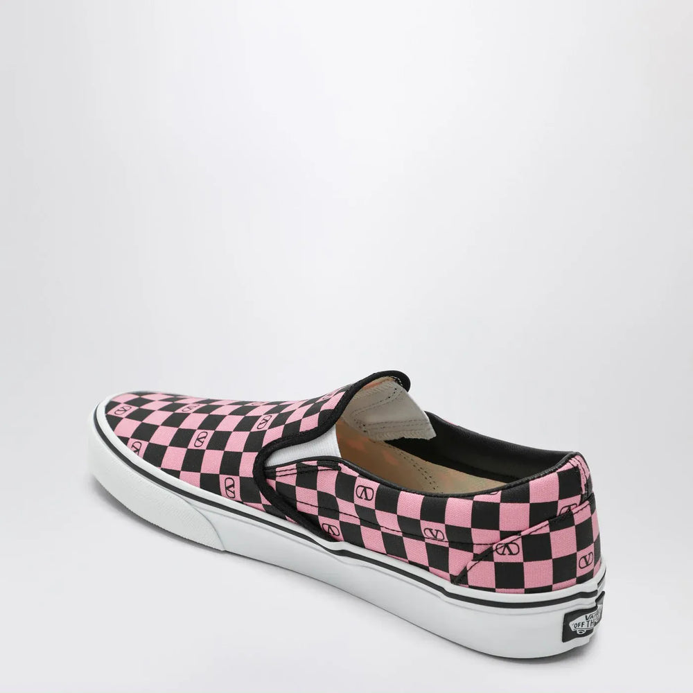 Valentino Garavani X Vans - Slip-On Sneakers orchid pink/black with VLogo Checkerboard print Brand Apparel & Accessories > Shoes
